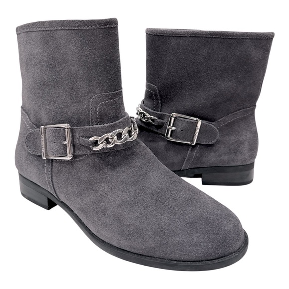 Vionic Crescent Gray Suede Moto Ankle Boots Size 7.5 - Picture 11 of 14